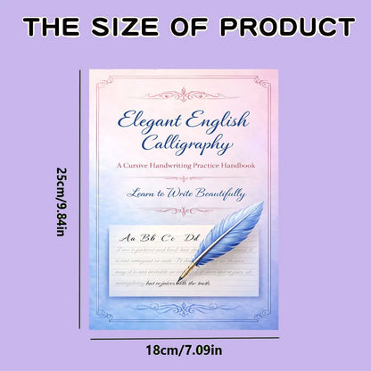 32-Page English Cursive Handwriting Practice Handbook | Elegant Calligraphy Guide for Improving Writing Skills