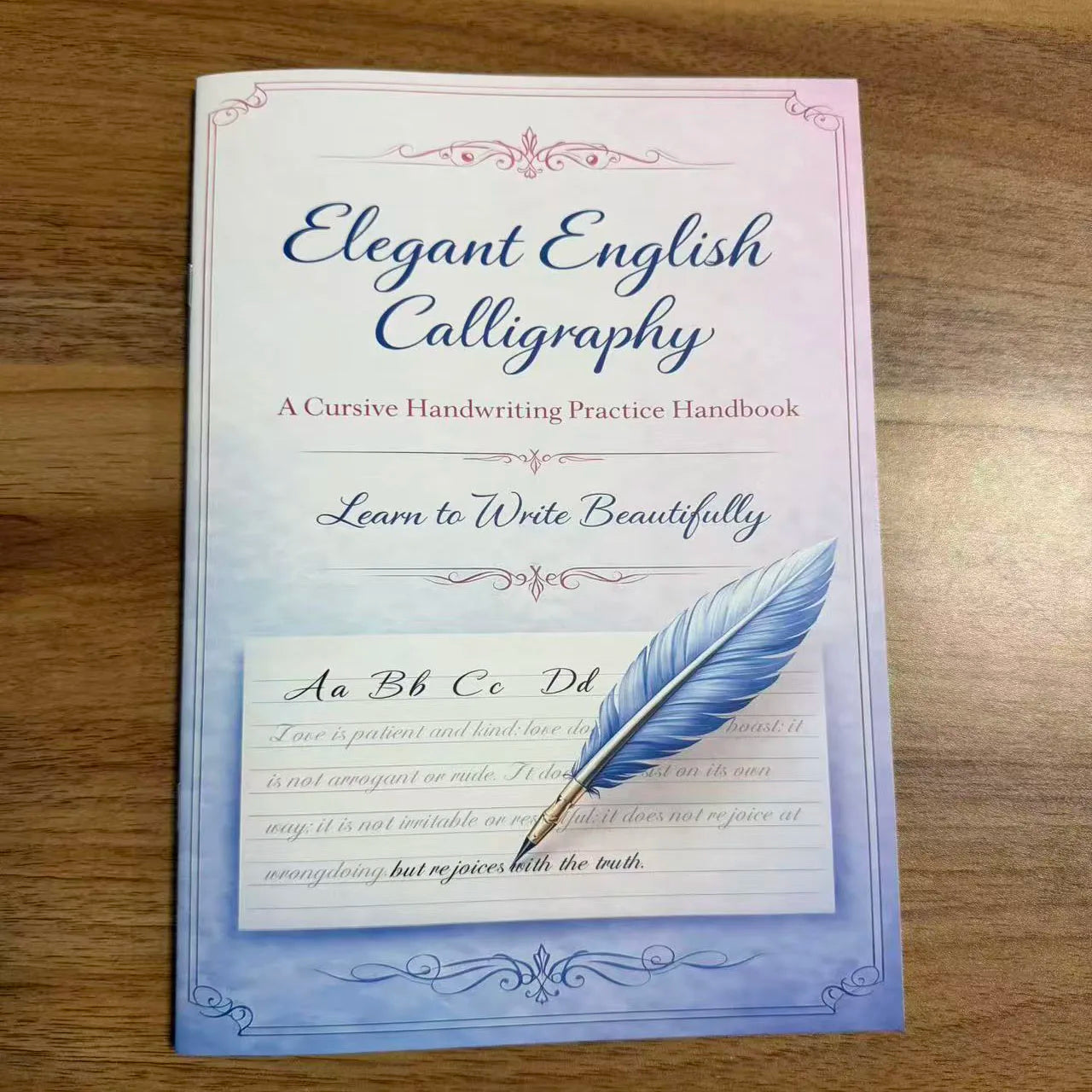32-Page English Cursive Handwriting Practice Handbook | Elegant Calligraphy Guide for Improving Writing Skills
