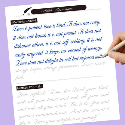 32-Page English Cursive Handwriting Practice Handbook | Elegant Calligraphy Guide for Improving Writing Skills